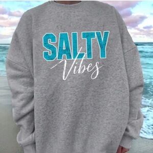 Gray 'Salty Vibes' Sweatshirt